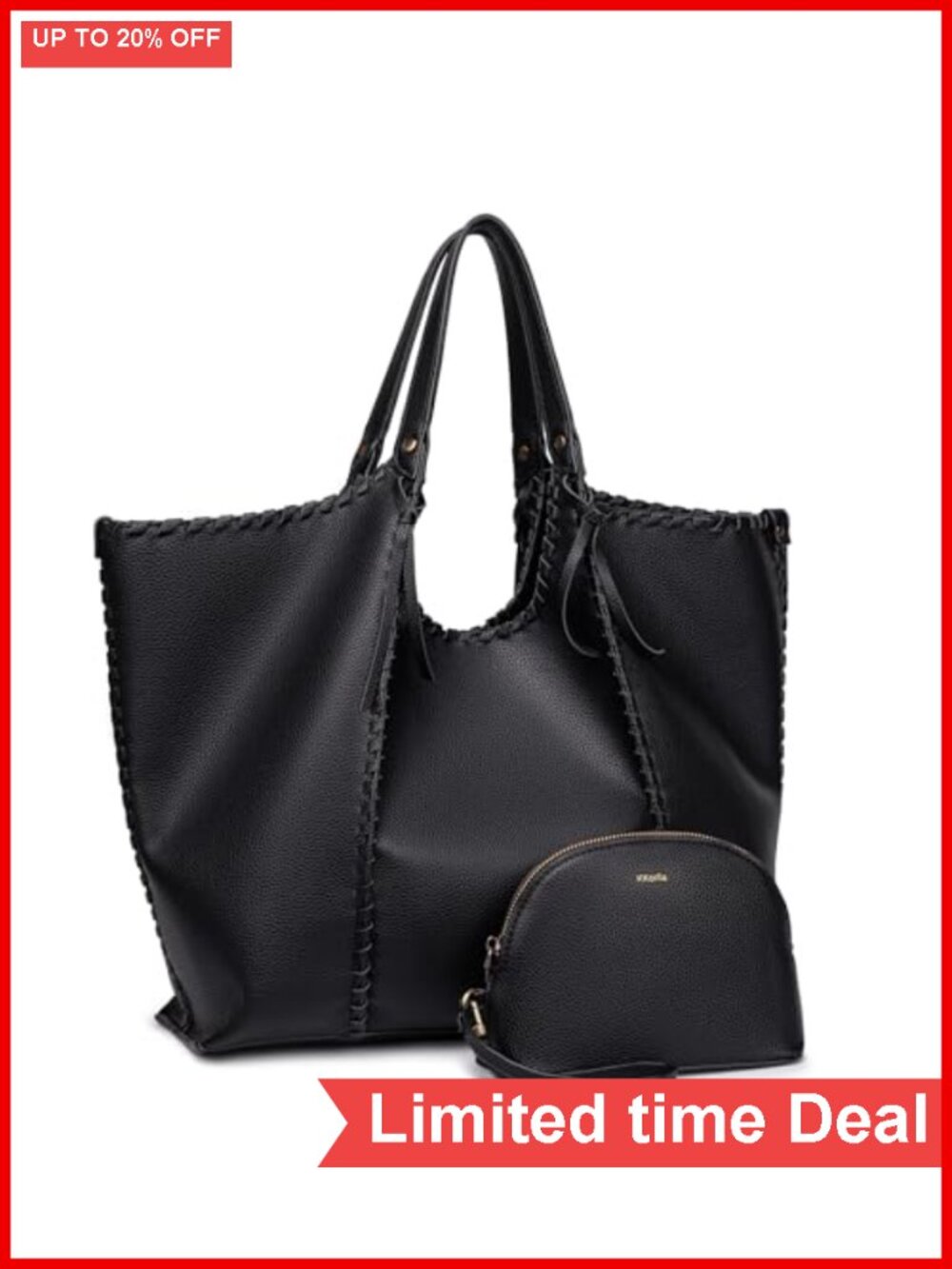 Vegan Leather Oversized Tote Bag for Women Work Weekender Shoulder Handbag with